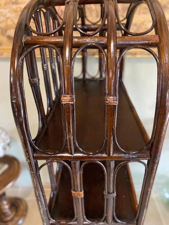 Vintage rattan shelf – Shelving unit, Wicker (photo 7 of 15)