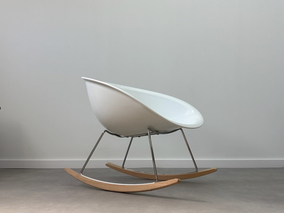 Pedrali Gliss Swing 350 Design Rocking Chair / Armchair – Chrome, Wood (photo 7 of 11)