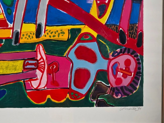 Image 1 of Corneille - Tuin der Lusten / Jardin des Delices XXL Groot - Handgesigneerd - 1991 - 11/50