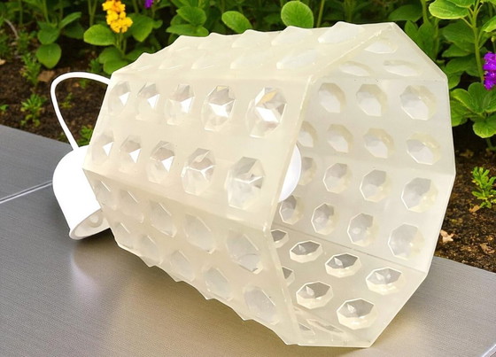 Image 1 of Lampada a sospensione retrò in cristallo trasparente anni '70