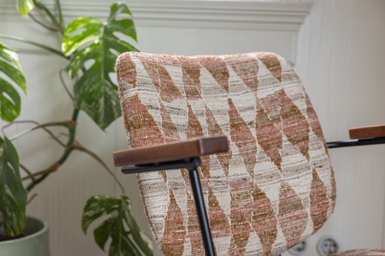 Originele Vintage Gispen Professioneel Gerestaureerd en Gestoffeerd in Nobilis Stof – Fauteuils, Metal (photo 2 of 9)
