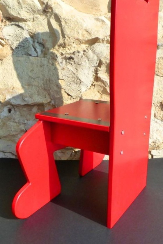 Keith Haring Kinderstuhl rot, Vilac, Dekorative Objekte, Holz (Foto 13 von 20)