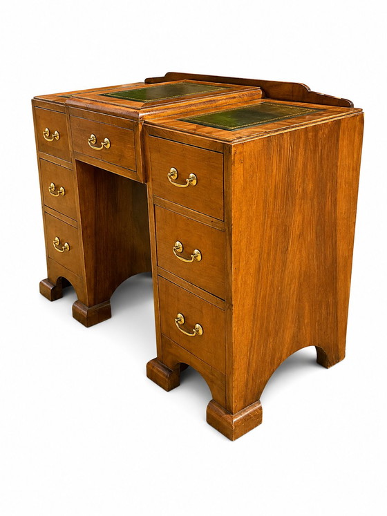 Scrivania a piedistallo in stile inglese – Scrivanie, Wood, Leather (photo 3 of 6)