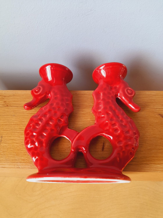 Image 1 of Bitossi Italian ceramic seahorse candle holder