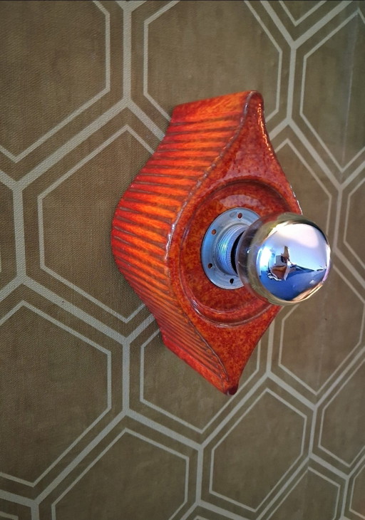 Rara lampada da parete vintage Fatlava Design, stile space age anni '70.