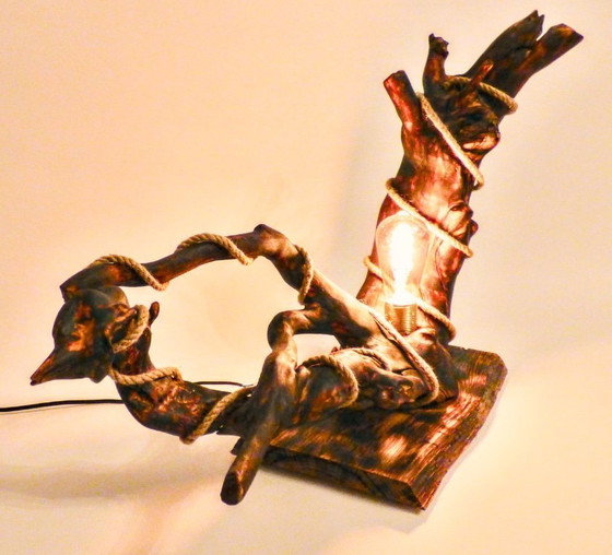 Image 1 of Tischlampe aus Wurzelholz