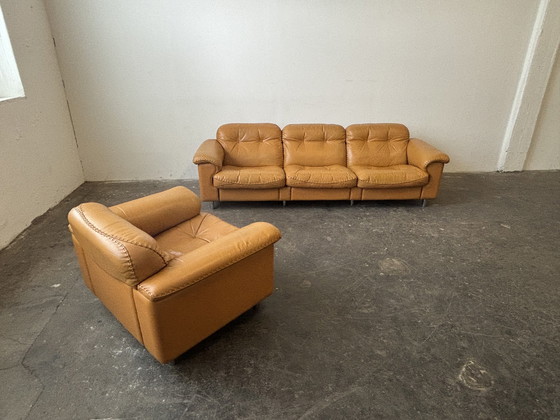 Image 1 of De Sede DS-101 Gruppo James Bond in pelle cognac