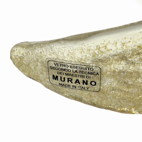 Mid-Century Modern Style Italian Murano Glass And Brass Palmette Chandelier (photo 9 of 10)