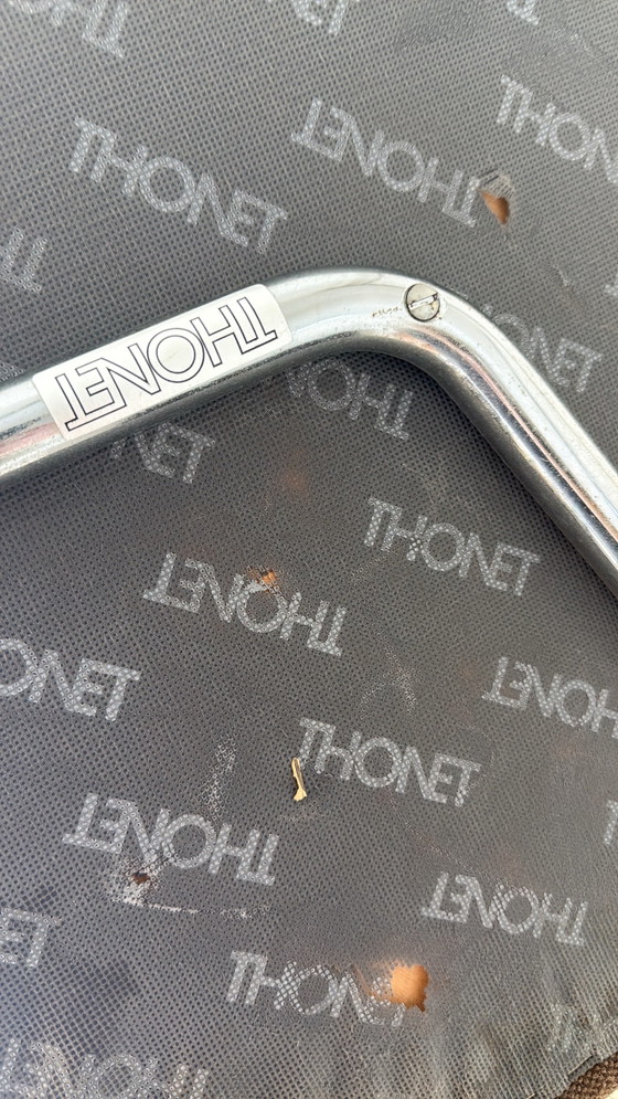 Vintage chrome S30 Thonet chair – Dining chairs, Textile (photo 7 of 9)