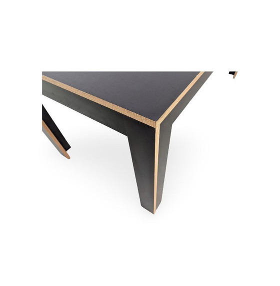 Image 1 of Designer dining table made from screen printing plates, custom-made by a carpenter