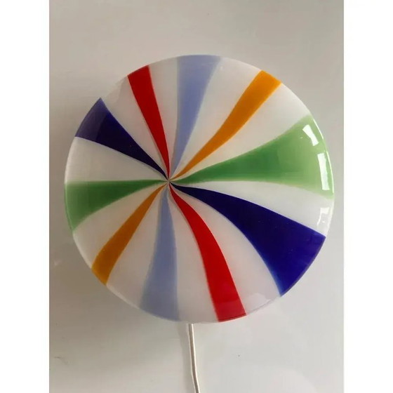 Image 1 of Italienische Wandleuchte aus Muranoglas mit Wirbelmuster von Simoeng
