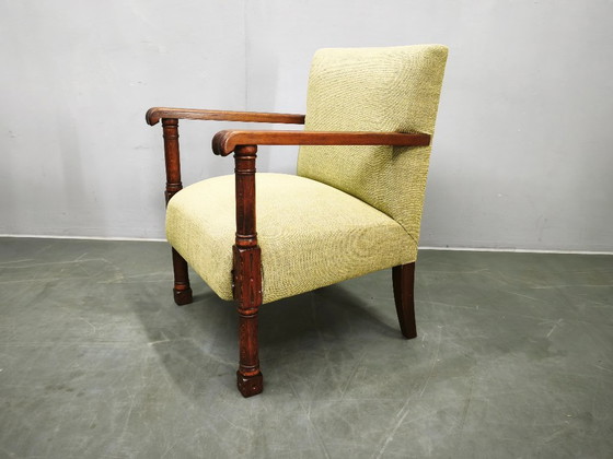 Art-déco-Sessel aus Buchenholz, Tschechoslowakei, ca. 1935–1945 – Wood (photo 4 of 14)