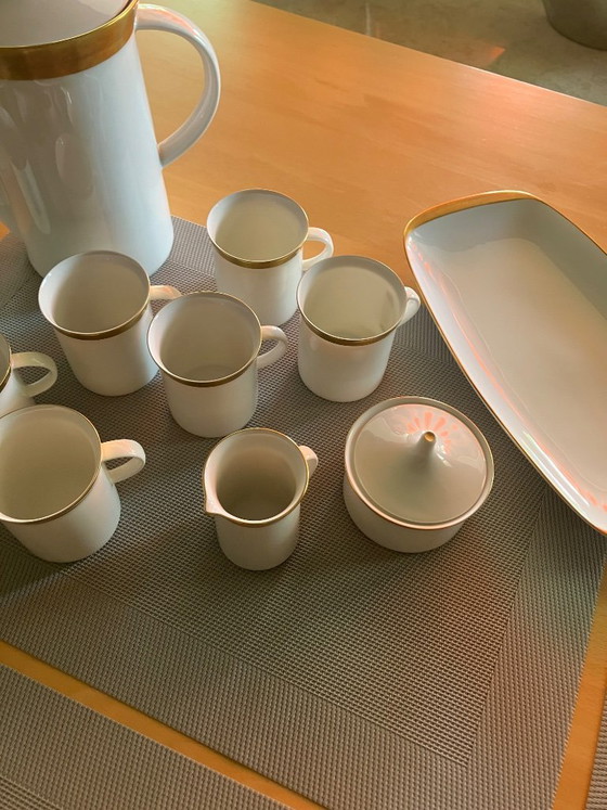 ¡Colección de porcelana Rosenthal Berlin Kurfürstendamm de Cuno Fischer! ¡Blanco/Dorado! ¡Mediados de siglo! (photo 3 of 8)