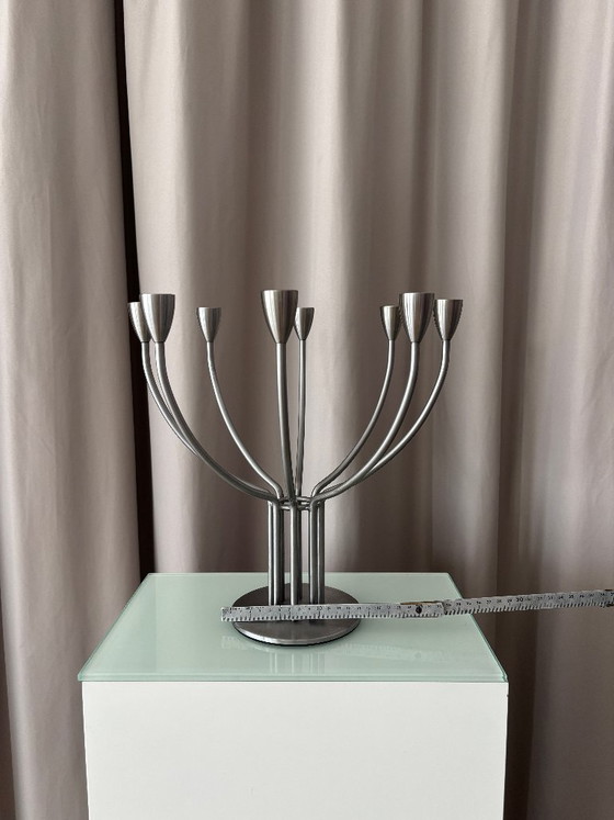 Ikea Stockholm Kandelaber, Silbermetall, Kerzenhalter, Modern (Foto 8 von 12)
