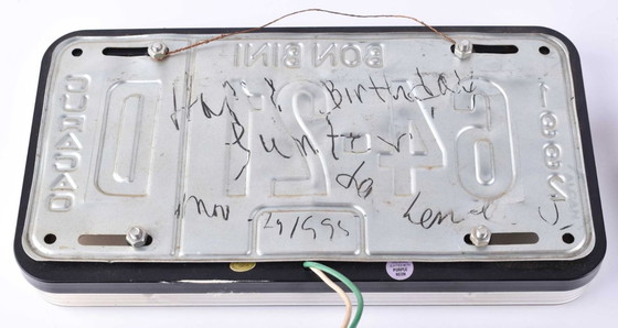 Image 1 of Jan Henderikse (1937) Assembly License Plate "Bon Bini" Ges Ged Verso