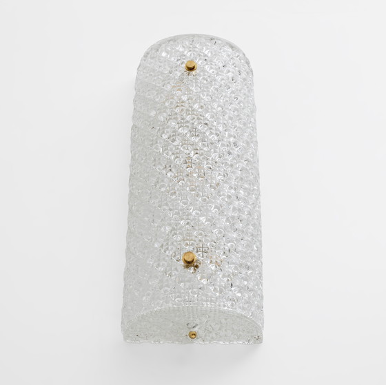 Image 1 of Coppia di applique da parete moderne in vetro di Murano italiano con texture