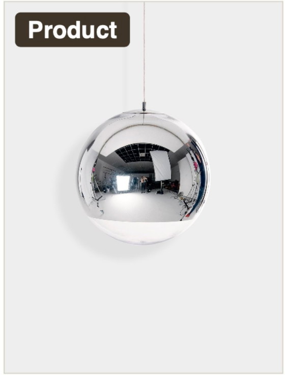 Tom Dixon Mirror Ball – lampada a sospensione cluster 8 sfere cromate (LED) – Lampade a sospensione, Cromo (photo 3 of 5)