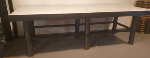 XL Size - Unique Design Table - Custom Made - Marble & Metal