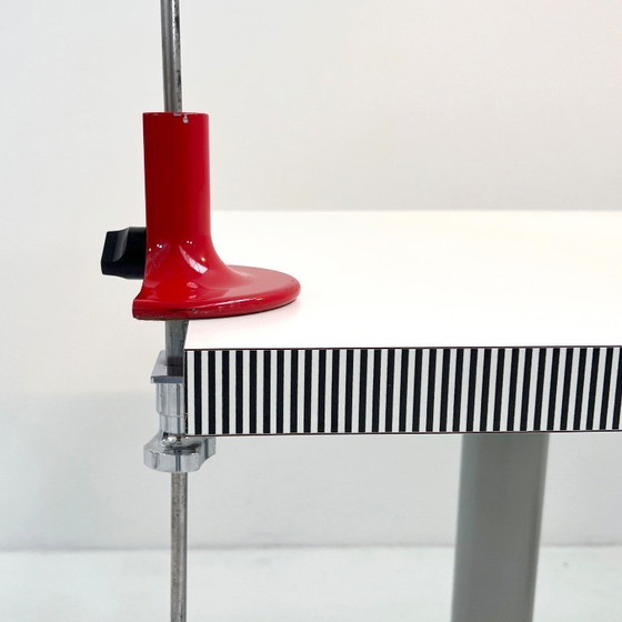 Image 1 of Rote Spinnen-Schreibtischlampe von Joe Colombo für Oluce, 1970er Jahre