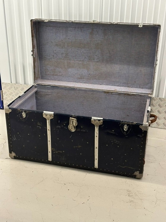 Image 1 of Coffre de cabine/coffre à couvertures ancien