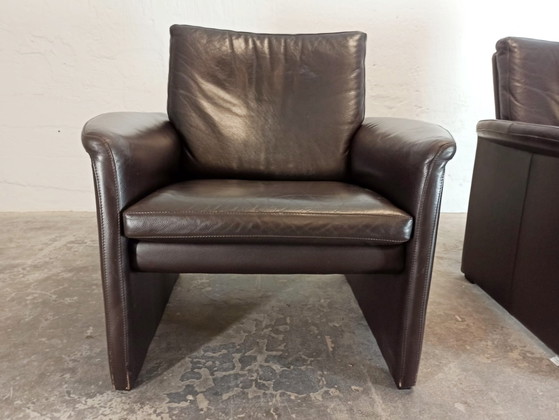 Image 1 of 2 poltrone in pelle Leolux Antipode 