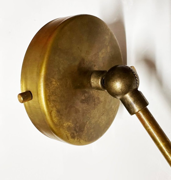 Aplique de pared articulado Diabolo en latón y hierro lacado, diseño de los años 50. – Metal, Brass (photo 7 of 9)