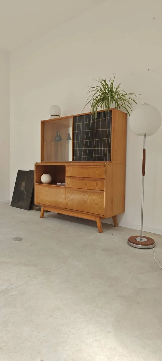 High buffet / Sideboard U 372 / 386 by B Landsman and H Nepozytek 60 – Jitona, Display cabinets, Wood, Glass (photo 25 of 40)