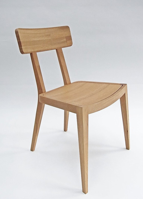 Image 1 of Giulio & Giulia, set di 2 sedie di Lambert Home, in rovere naturale, pezzi unici!!