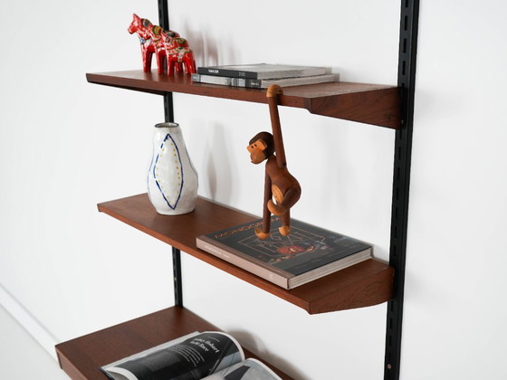 Image 1 of Teak modular shelving unit, Danish design, 1960s, designer: Kai Kristiansen, manufacturer: FM Møbler