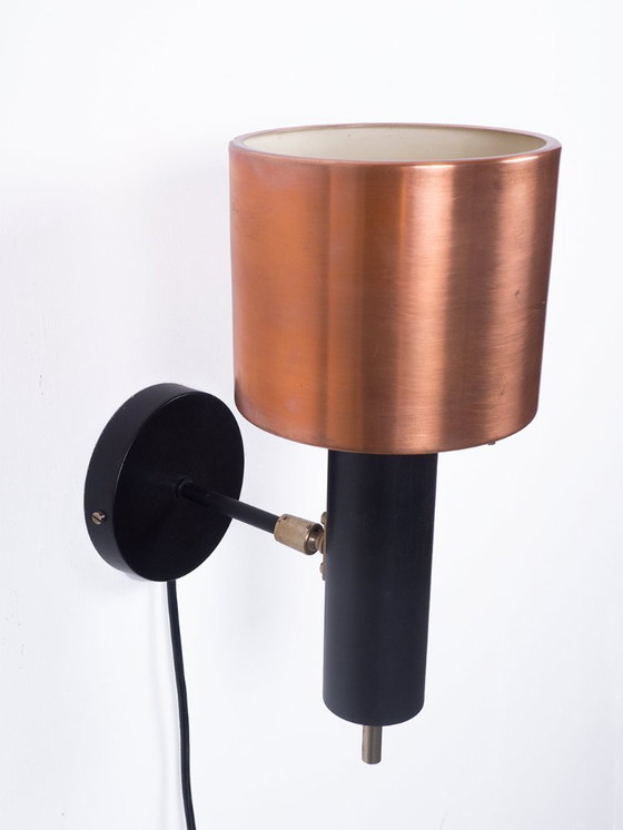 Image 1 of Koperen wandlamp in de stijl van J. Hammerborg