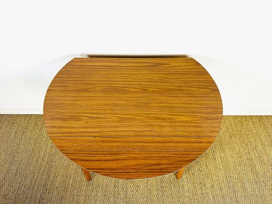 Image 1 of Table de salle à manger ronde vintage pliante, 1970