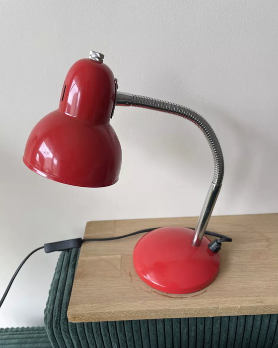Image 1 of Lampada da scrivania in metallo rosso Mathias