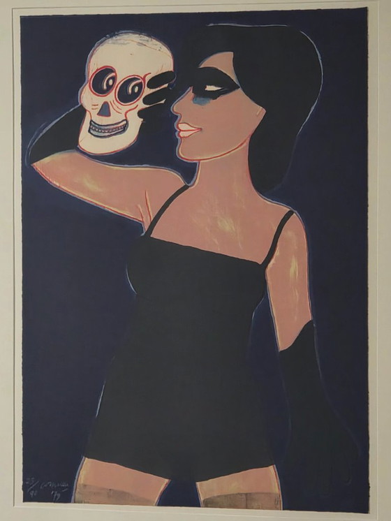 Image 1 of Corneille - Femme et crâne - Signé - 1979 - 23/90