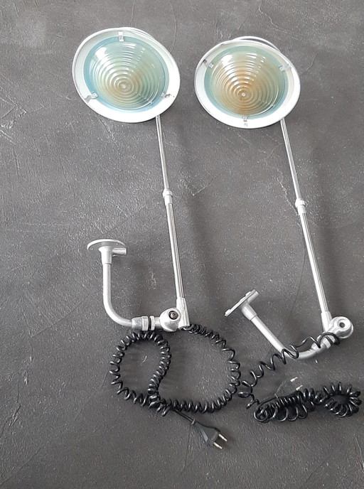 2x Ferdinand Solere Metallstablampe