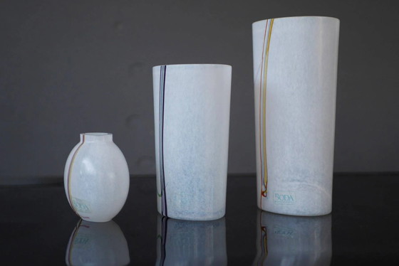 Image 1 of Glass vases by Vallien for Kosta Boda, set of 3
