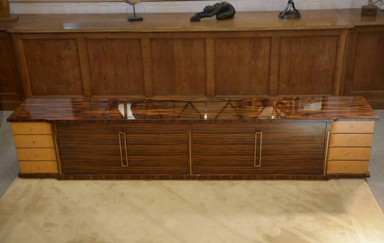 Enfilade minimalista in ebano e sicomoro anni '60 – Credenze, Legno, Vintage (photo 7 of 13)