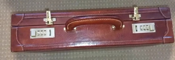 Image 1 of Elegante valigetta vintage in pelle italiana