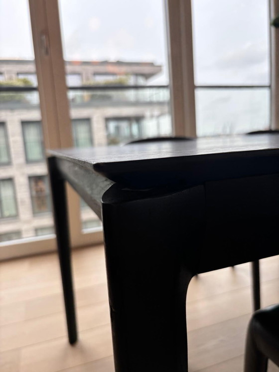 Image 1 of Black wooden dining table 240 cm