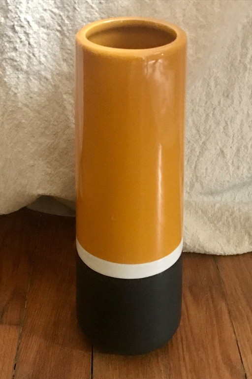 Tricolor ceramic vase