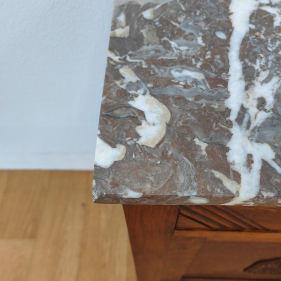 Image 1 of Credenza, cassettiera, comò e mobile da bagno vintage e antichi con piano in marmo.