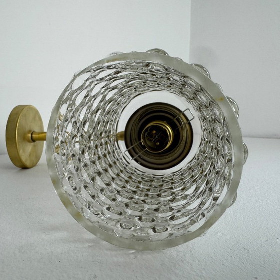 Image 1 of COPPIA DI APPLIQUE VINTAGE IN VETRO A BOLLA