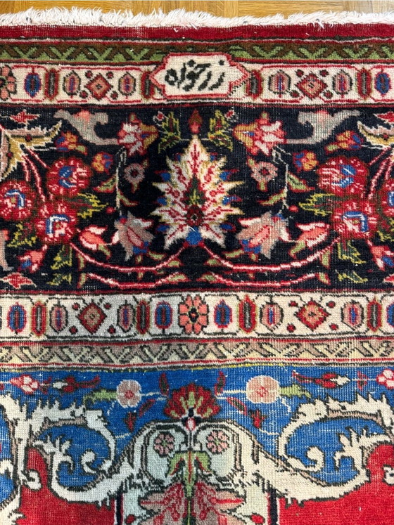 Image 1 of PERZISCH TAPIJT TABRIZ TEBRIS HANDGEKNOPT OVERSIZE 417X315CM SEMI ANTIEK JAREN 50 TOPCONDITIE