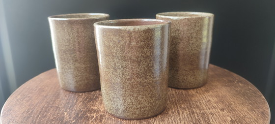 Image 1 of Service Céramique d'Atelier en Grès signé Karoly BALOGH .