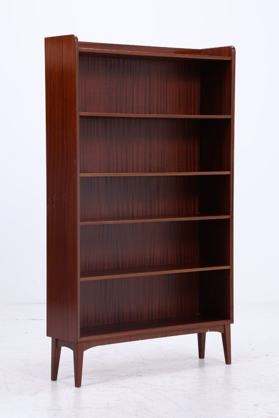 Image 1 of Vintage Bibliothèque en acajou | Mid Century Etagère | 60's Rétro Rangement en bois #09-01