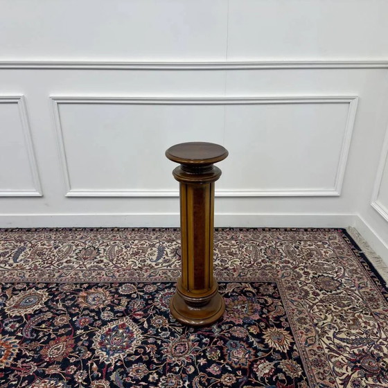 Klassieke Italiaanse Zuil Pied de Stalle, Hout, Bruin, Chesterfield (foto 3 van 9)
