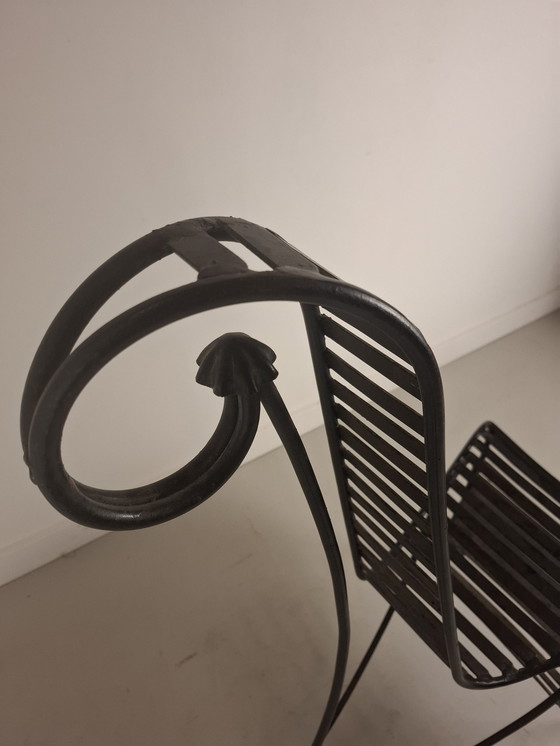 Image 1 of Post modern sculptural spine chair André Dubreuil 1980's