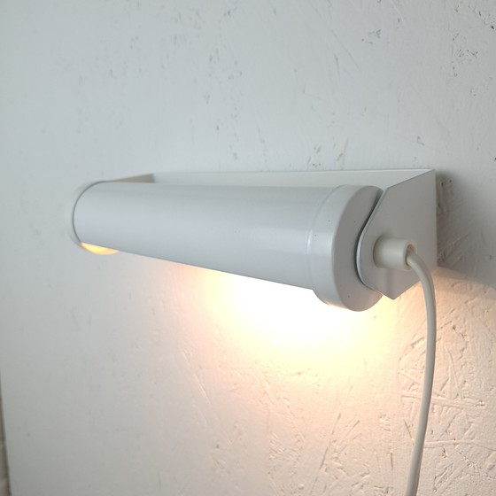 Image 1 of Vintage wall lamp g&g white metal 70s Memphis Milano