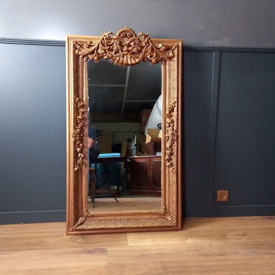 Image 1 of `Spiegel, Hollandse vergulde damspiegel