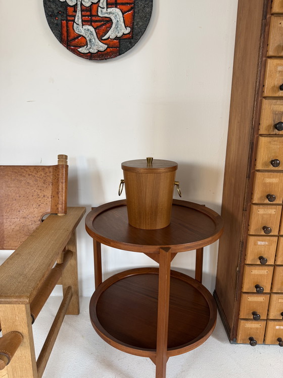 Image 1 of Vintage Deense Teakhouten Ijsemmer ‘60