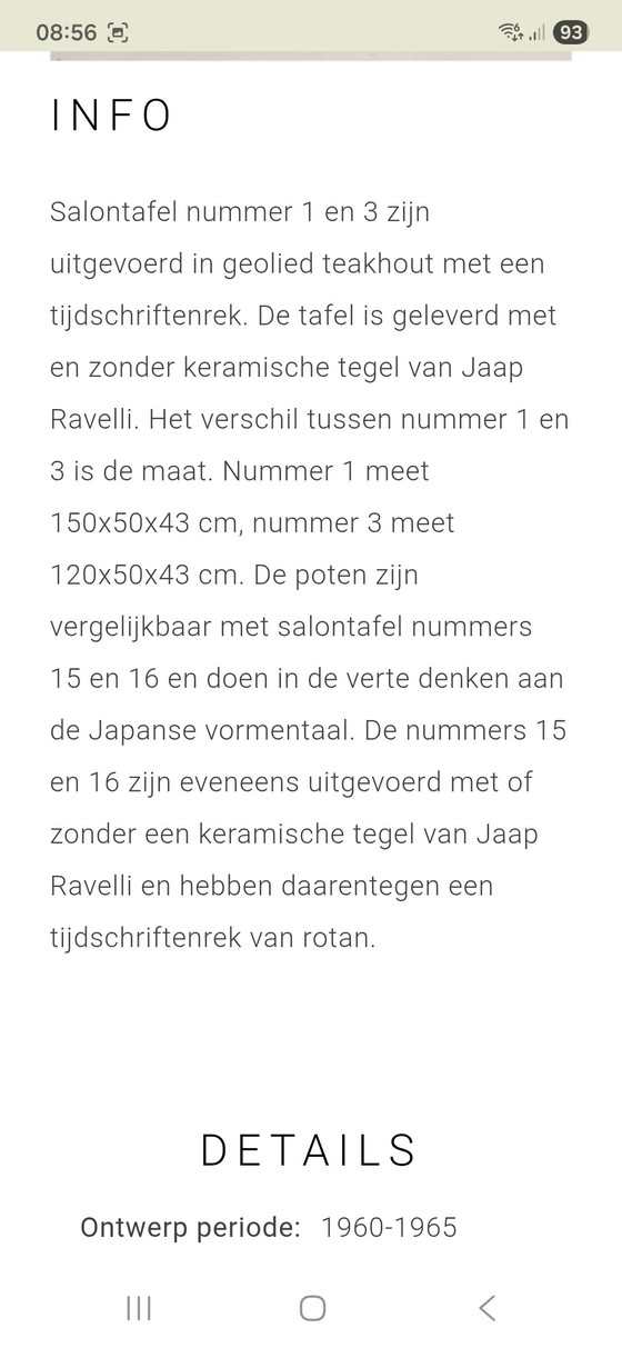 Image 1 of Table basse Louis van Teeffelen